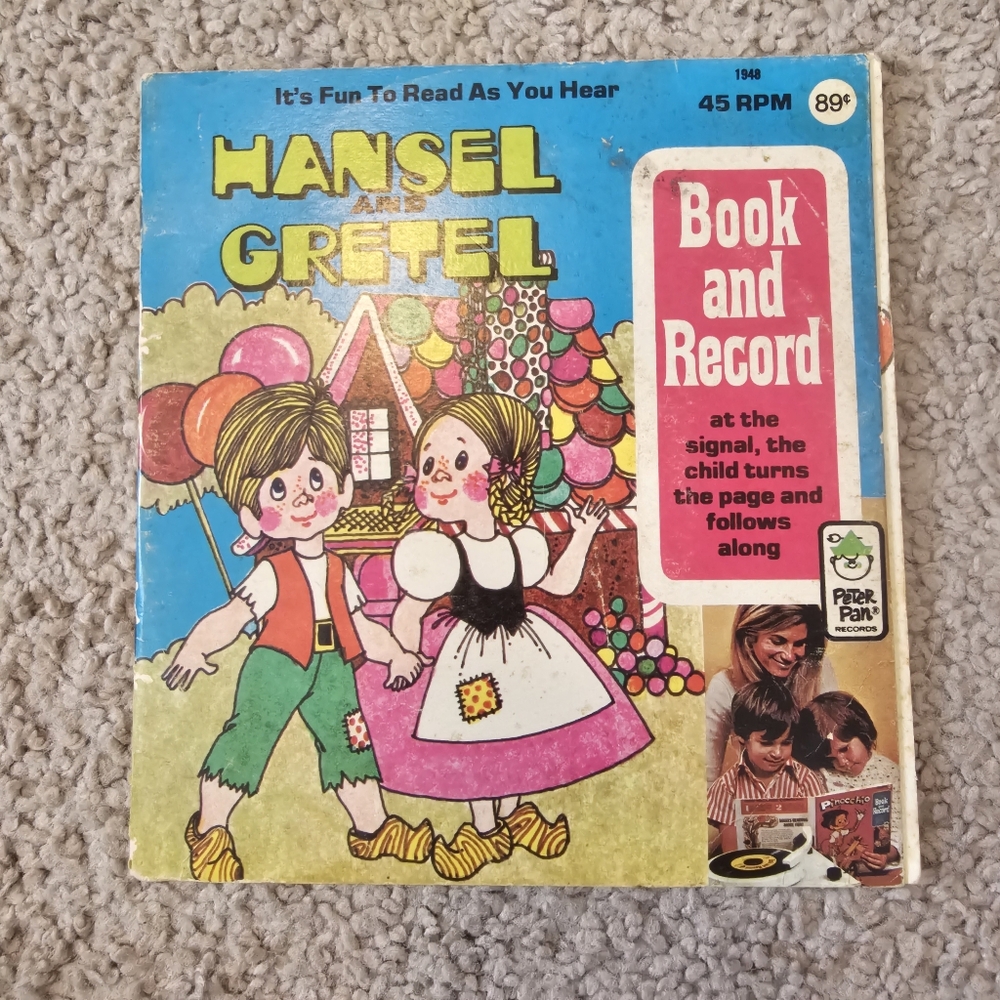 Hansel & Gretel Book & Record 45rpm 1971 Peter Pan‎ Records Nostalgic Memory